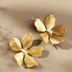 Anthropologie Oaxaca Drop Flower Earrings
